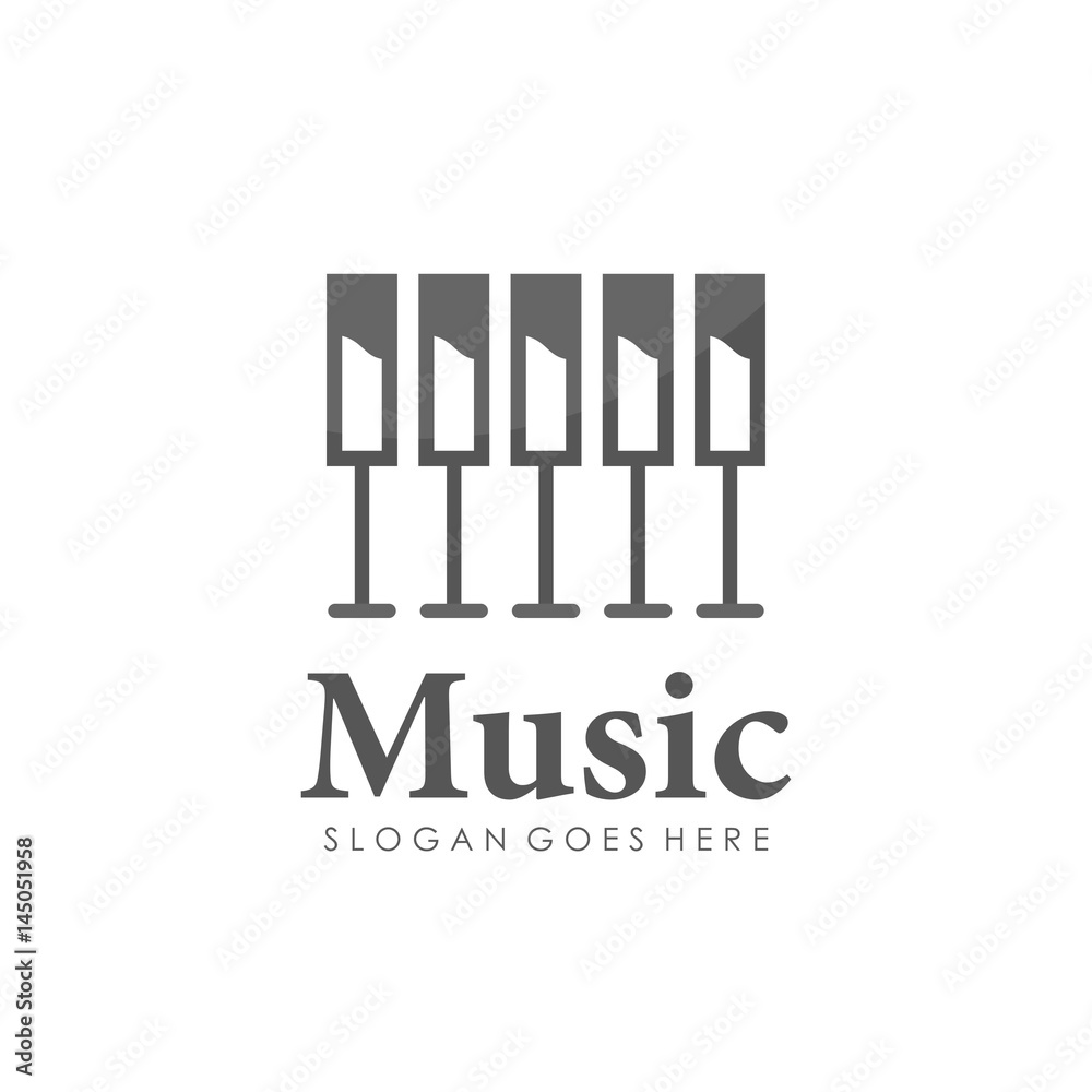 Piano logo design vector Piano logo design vector