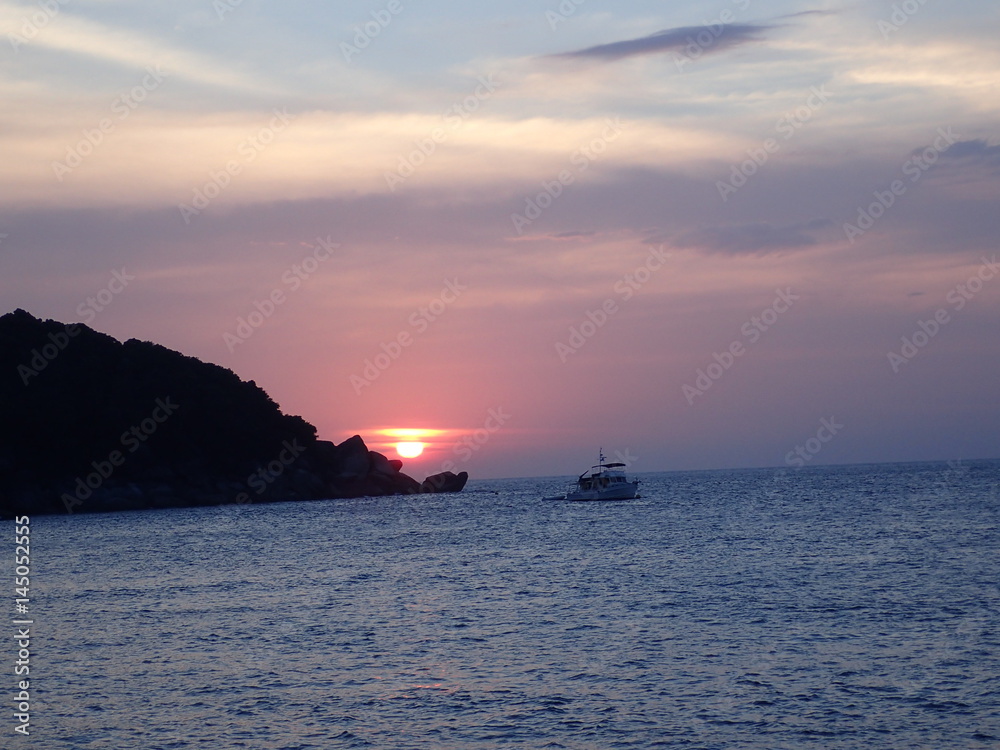 インド洋の夕日