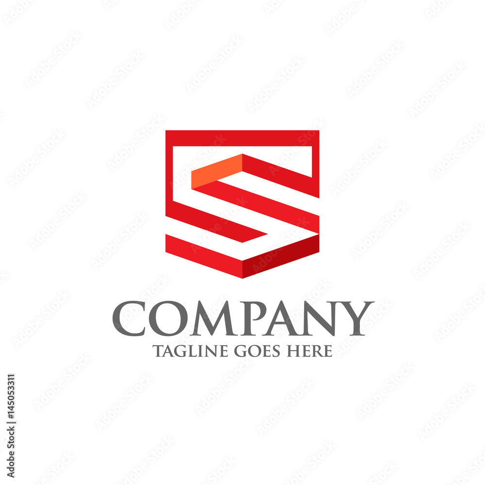 Naklejka premium best Letter S geometric vector logo symbol, letter S concept Vector template , S letter logo design 