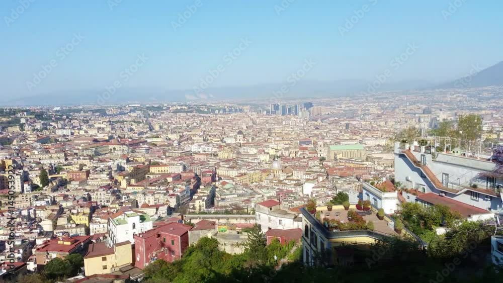 Napoli, Italy. Wonderful landscape on the city and its districts Napoli, Italy. Wonderful landscape on the city and its districts