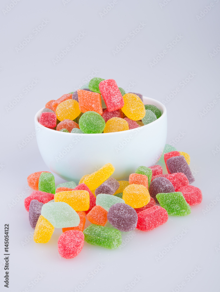 candies or jelly candies on the background.