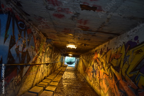 Camino de agua en el tunel