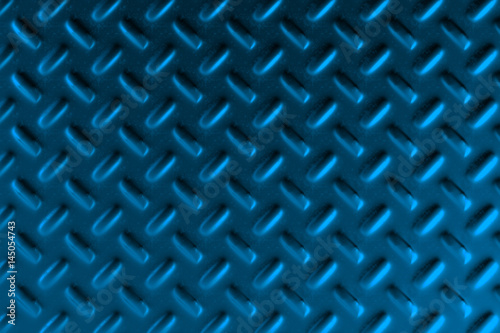 Blue dirty checkered steel plate