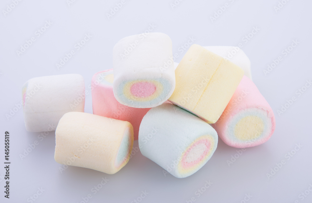 marshmallows or marshmallows candy on the background. marshmallows or marshmallows candy on the background.