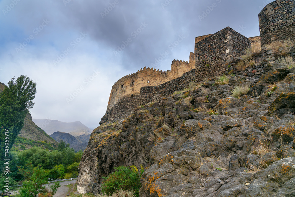 Khertvisi fortress on mountain. Georgia