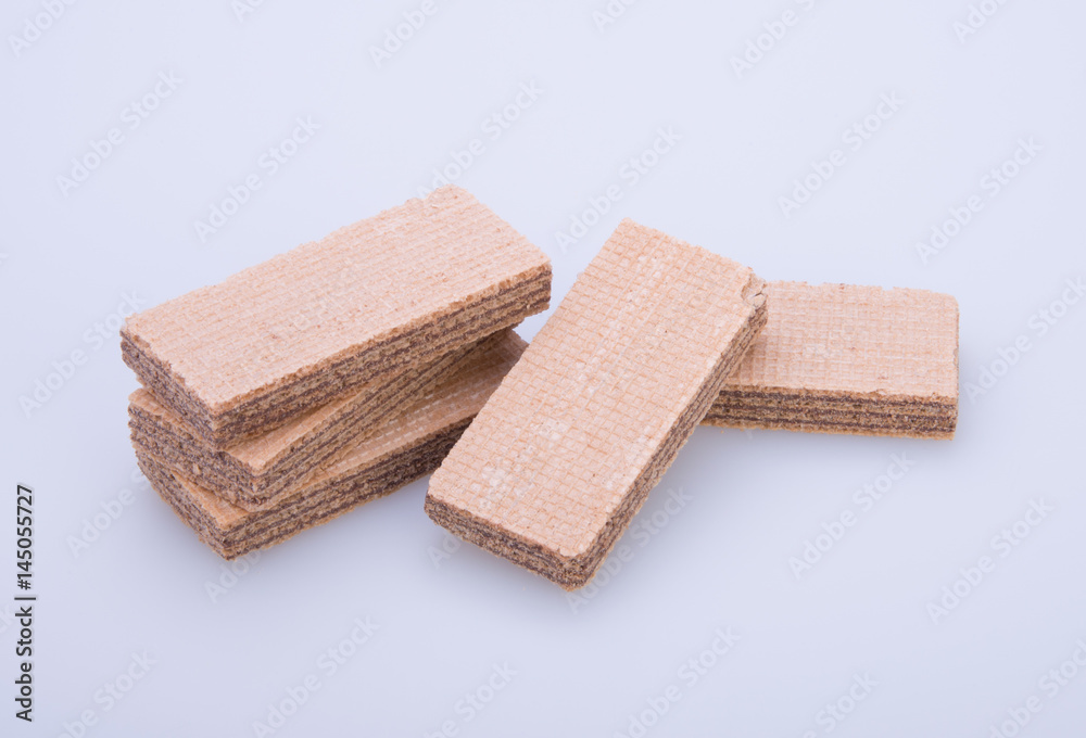 wafer or wafer biscuit on the background.