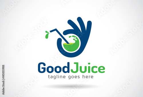 Good Juice Logo Template Design Vector, Emblem, Design Concept, Creative Symbol, Icon