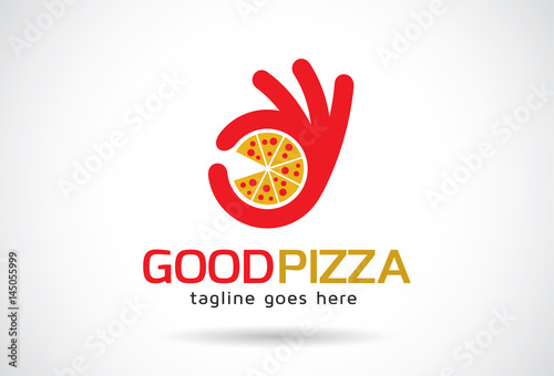 Good Pizza Logo Template Design Vector, Emblem, Design Concept, Creative Symbol, Icon