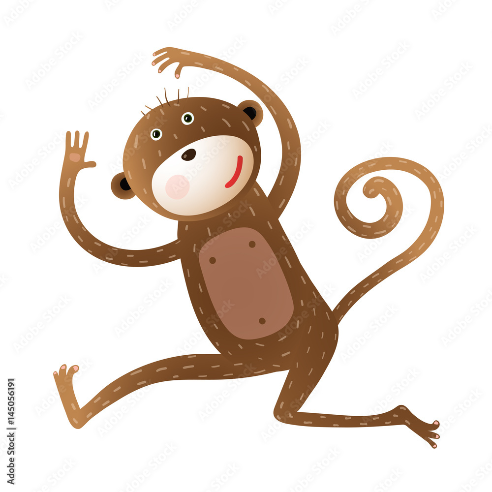 Fototapeta premium Funny Monkey animal cartoon