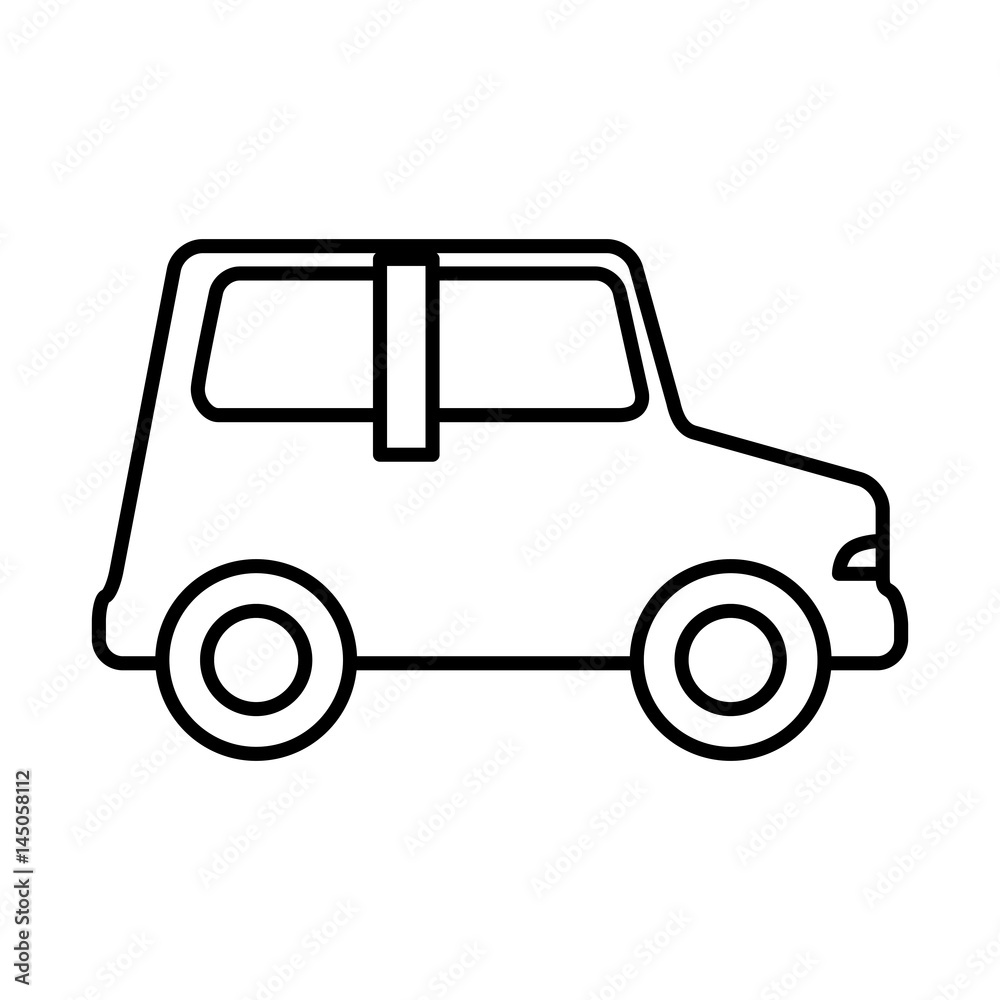little car toy icon vector illustration design