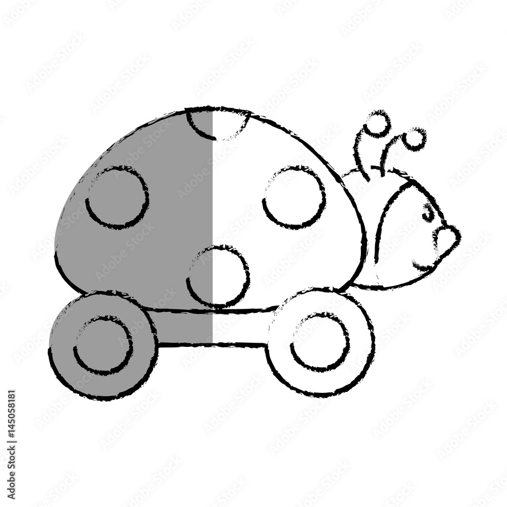 ladybug with wheels toy vector illustration design ladybug with wheels toy vector illustration design