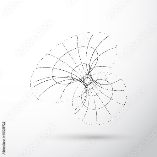 Technology background. Abstract 3d Funnel. Futuristic Technology Style.