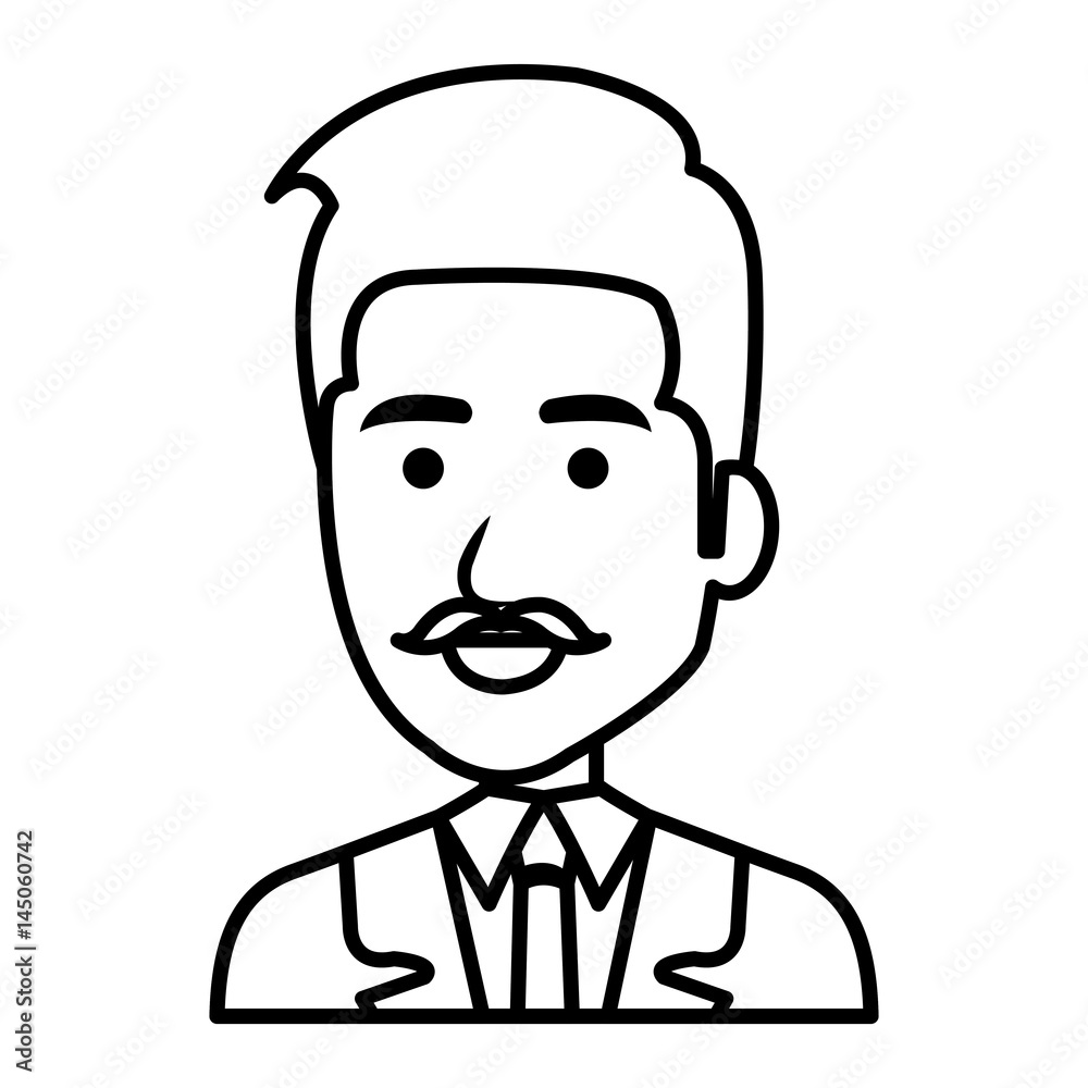 businessman avatar character icon vector illustration design