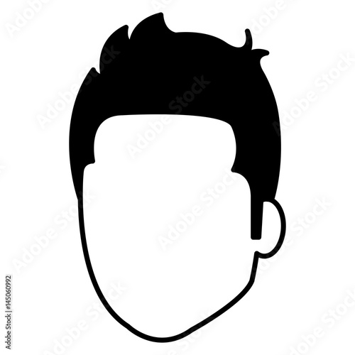 young man avatar character vector illustration design