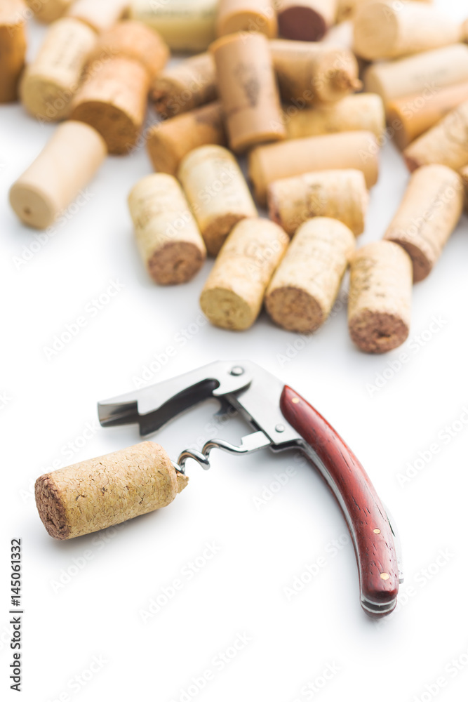 Corks and corkscrew.