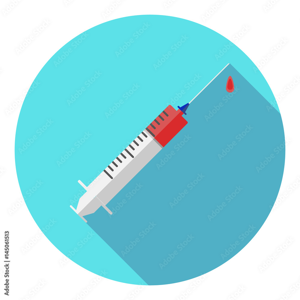 A syringe with blood A syringe with blood