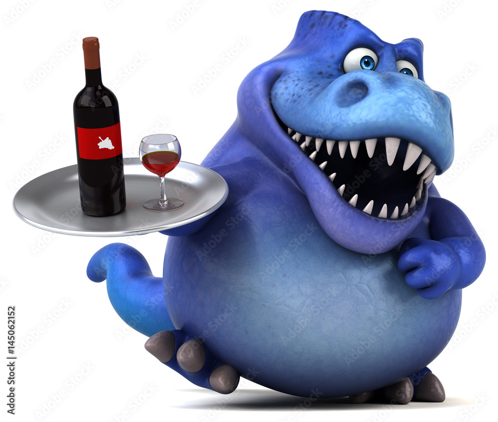 Fun dinosaur - 3D Illustration Fun dinosaur - 3D Illustration