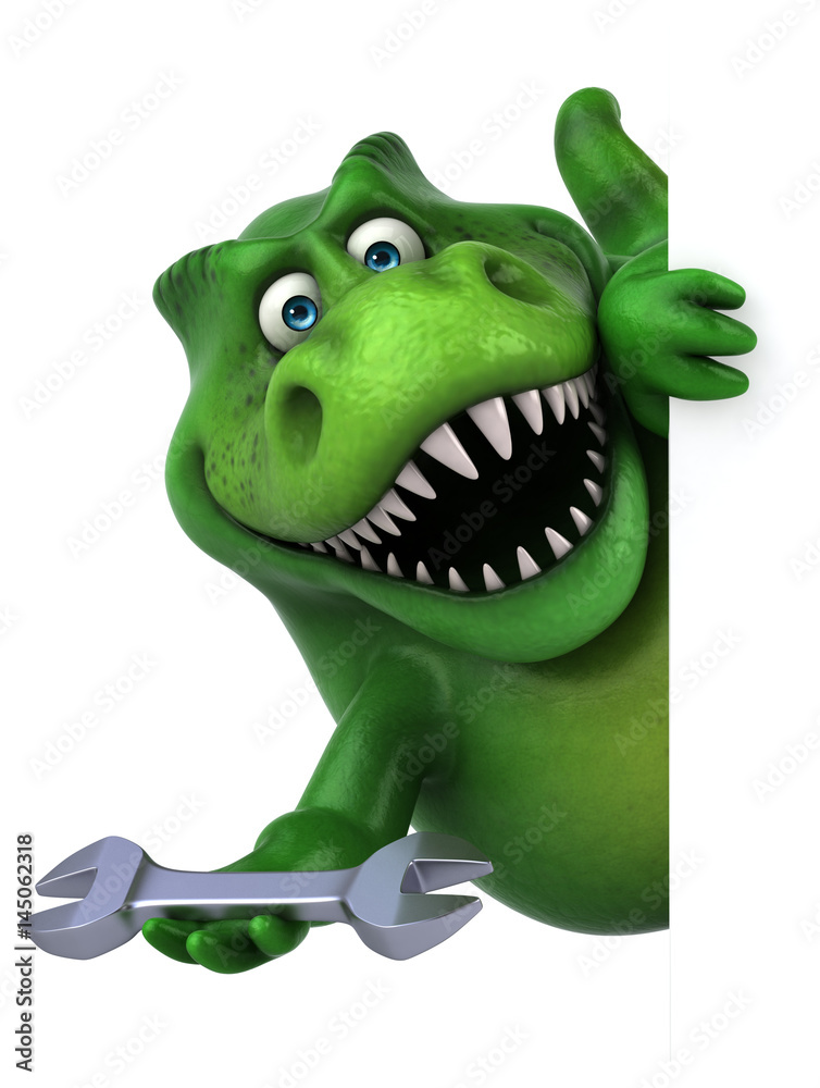 Fototapeta premium Fun dinosaur - 3D Illustration