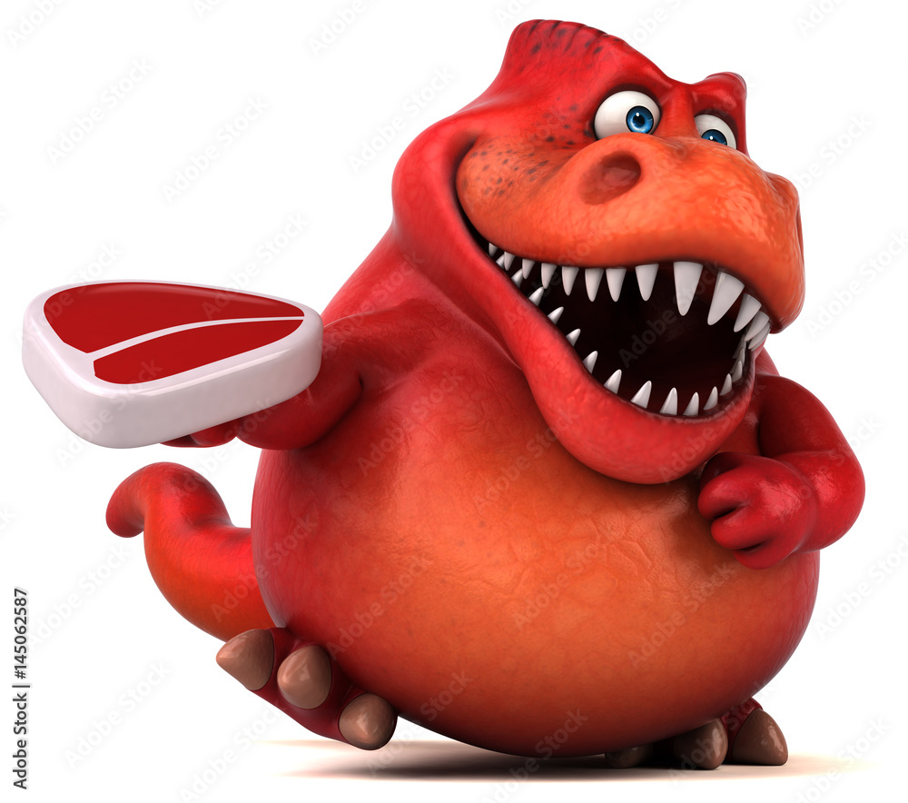Fun dinosaur - 3D Illustration Fun dinosaur - 3D Illustration