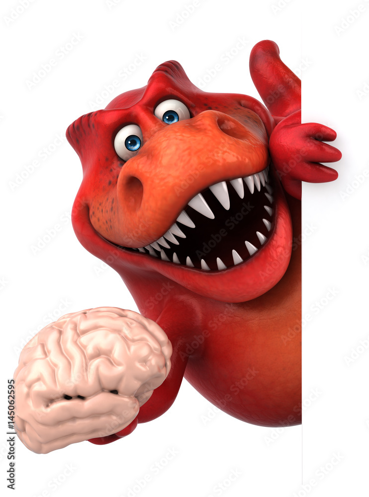 Fun dinosaur - 3D Illustration Fun dinosaur - 3D Illustration