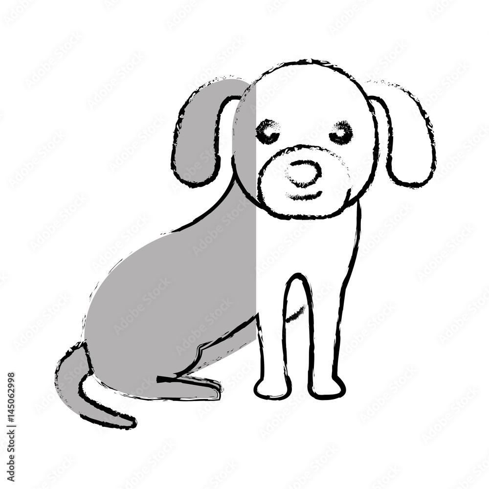 Fototapeta premium cute dog pet icon vector illustration design