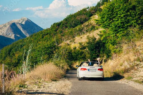 The car rides on mountain roads in Montenegro
