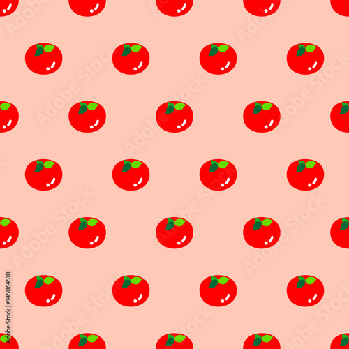 RED TOMATO SEAMLESS PATTERN
Vivid seamless red tomato pattern on the pink background.