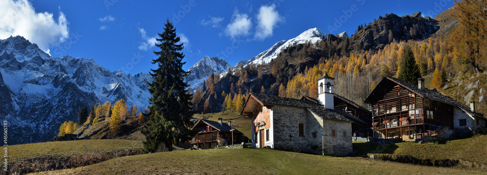 Alpine panorama from the small village