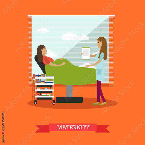 Maternity concept vector illustration in flat style