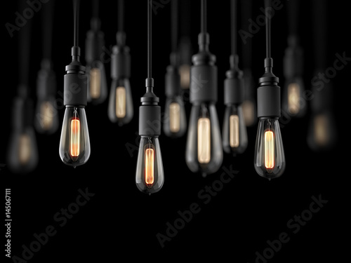 light bulbs hanging