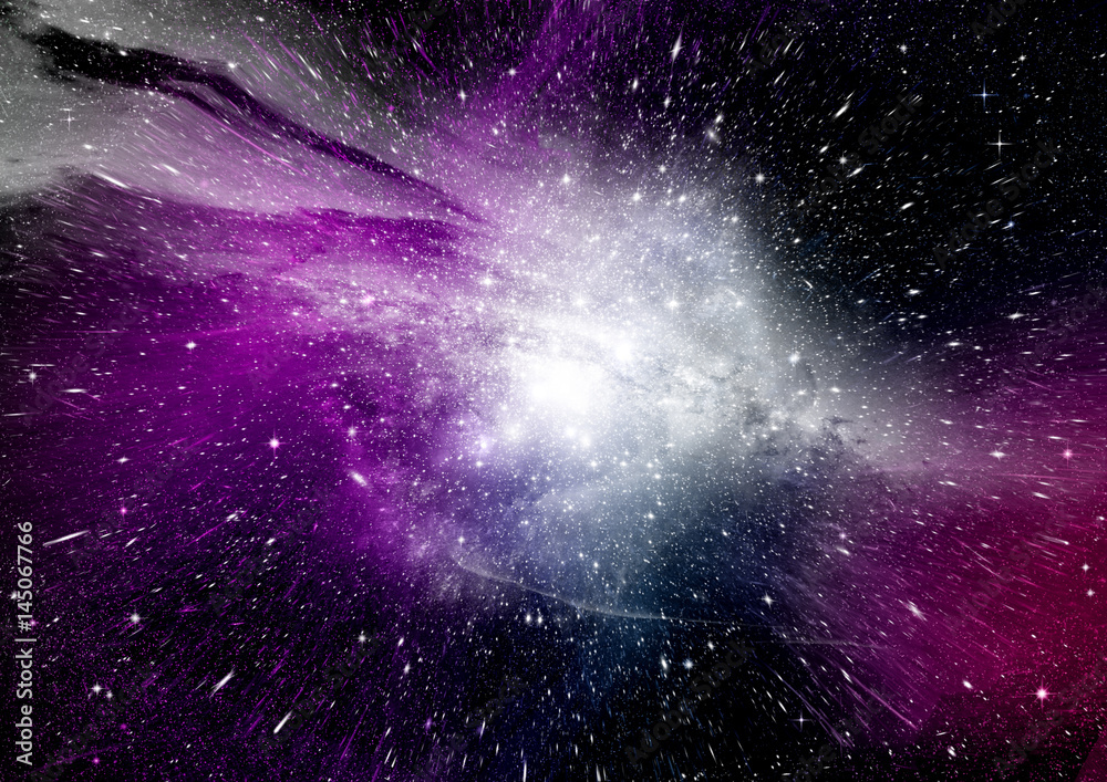 Stars, dust and gas nebula in a far galaxy Stars, dust and gas nebula in a far galaxy