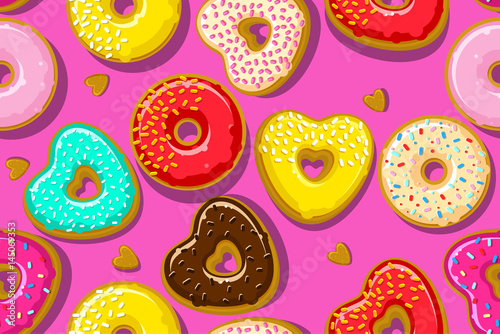 Different sweet donuts