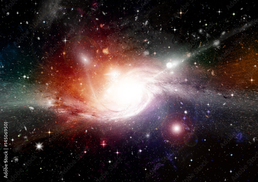 galaxy in a free space galaxy in a free space