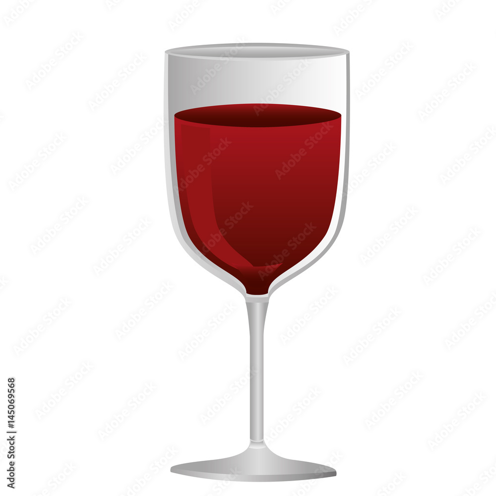 colorful silhouette of glass of wine with red wine vector illustration colorful silhouette of glass of wine with red wine vector illustration