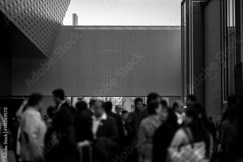 Tablou pe pânză Business People Rush Hour Walking Commuting City