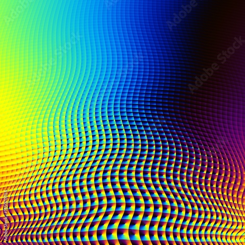 Digital art abstract pattern. Square futuristic fractal image