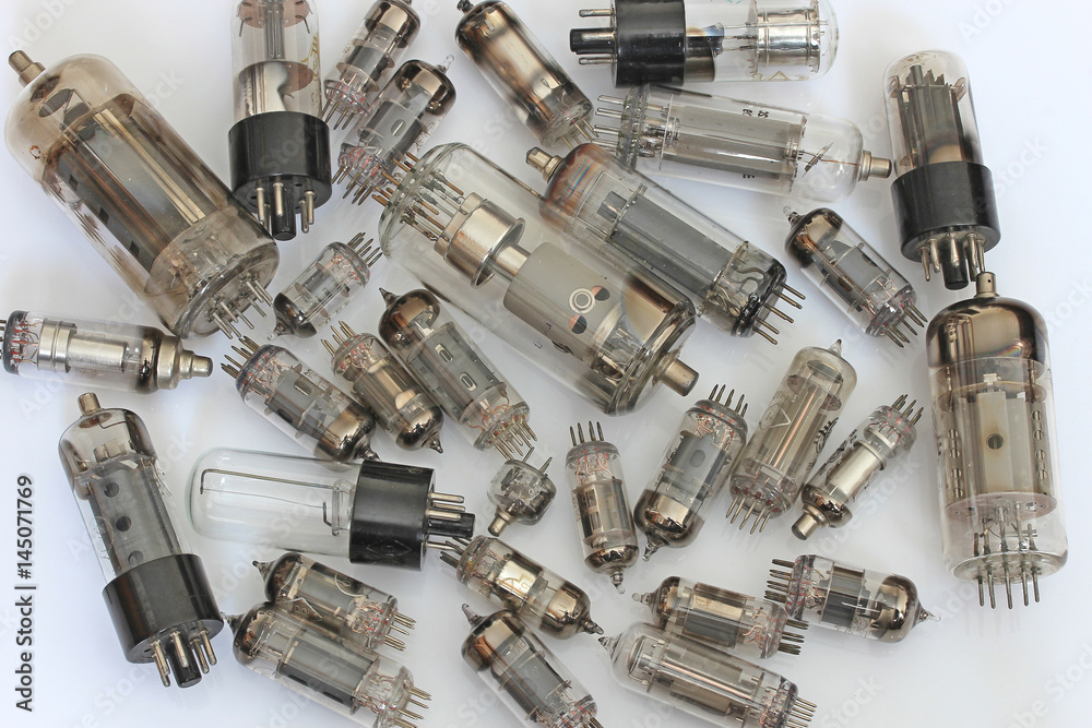 Set of antique radio tubes Set of antique radio tubes