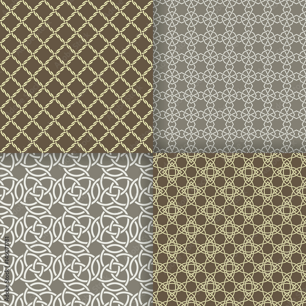 Set of vector seamless patterns