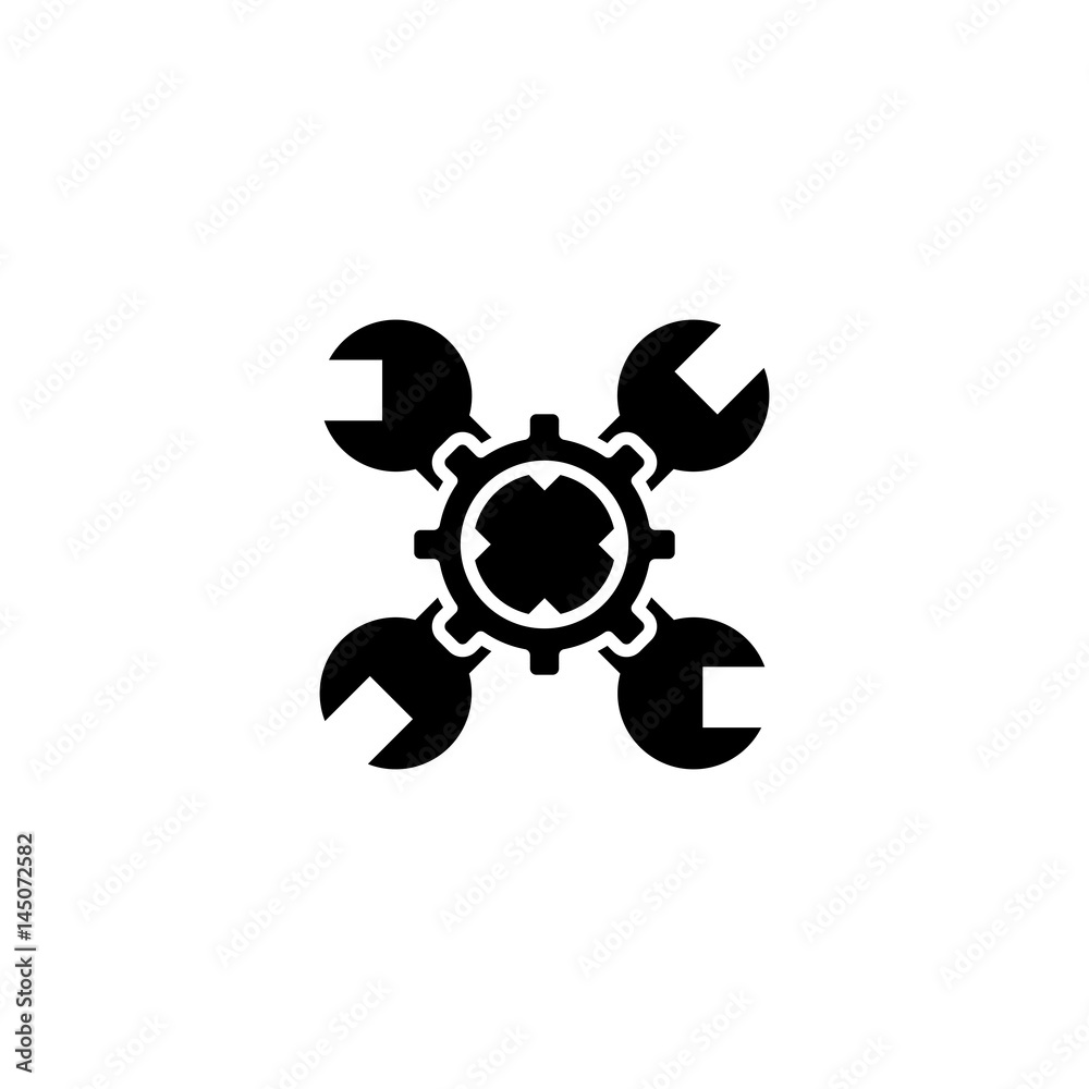 Pictogram repair icon. Black icon on white background.