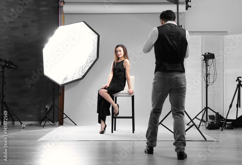 Model posing for profession...
