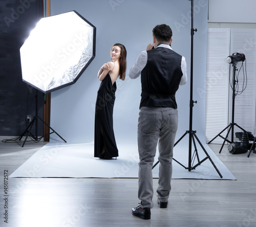 Model posing for profession...