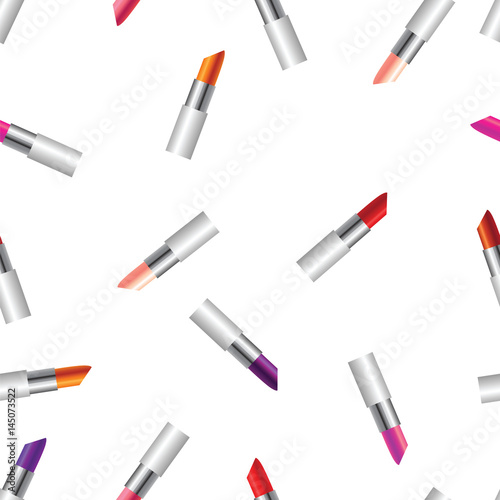 Seamless texture of lipstick, vector illustration