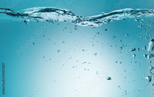 Water splash with ripple and bubble