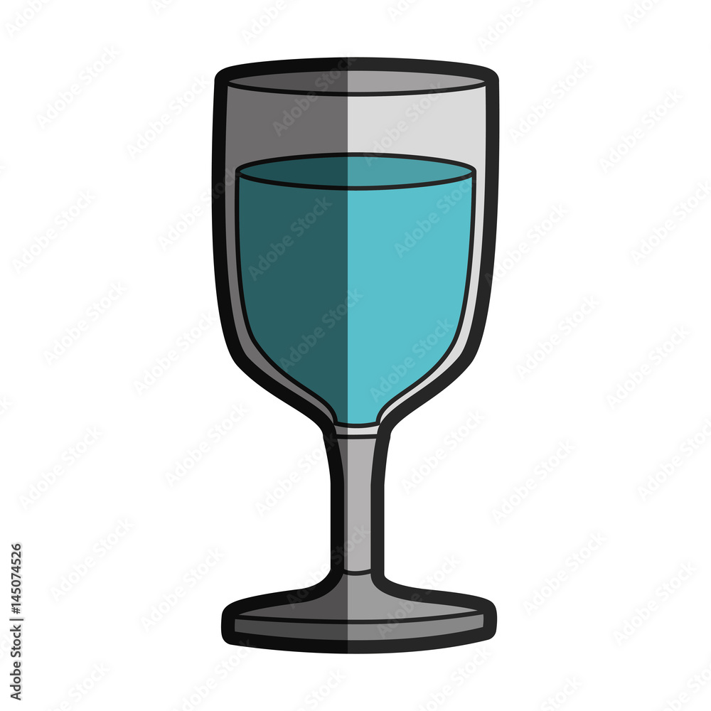 light coloured silhouette of glass of wine with water with half shadow vector illustration light coloured silhouette of glass of wine with water with half shadow vector illustration