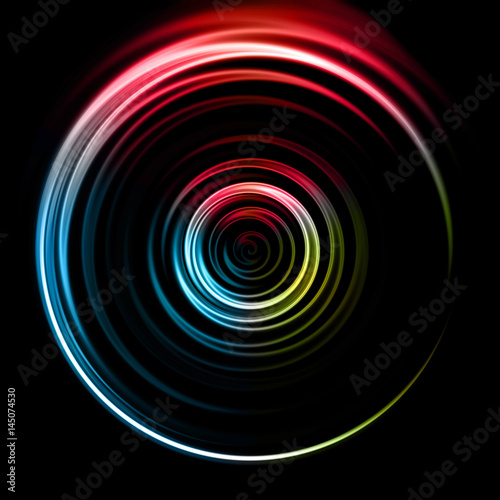 cmy color ring with light flares