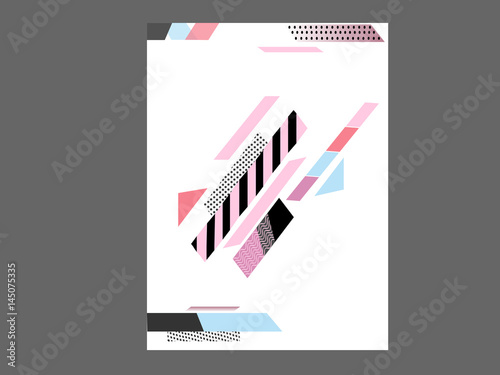 Geometric background Template for covers, flyers, banners, posters .MinimalistIc Brochure. photo