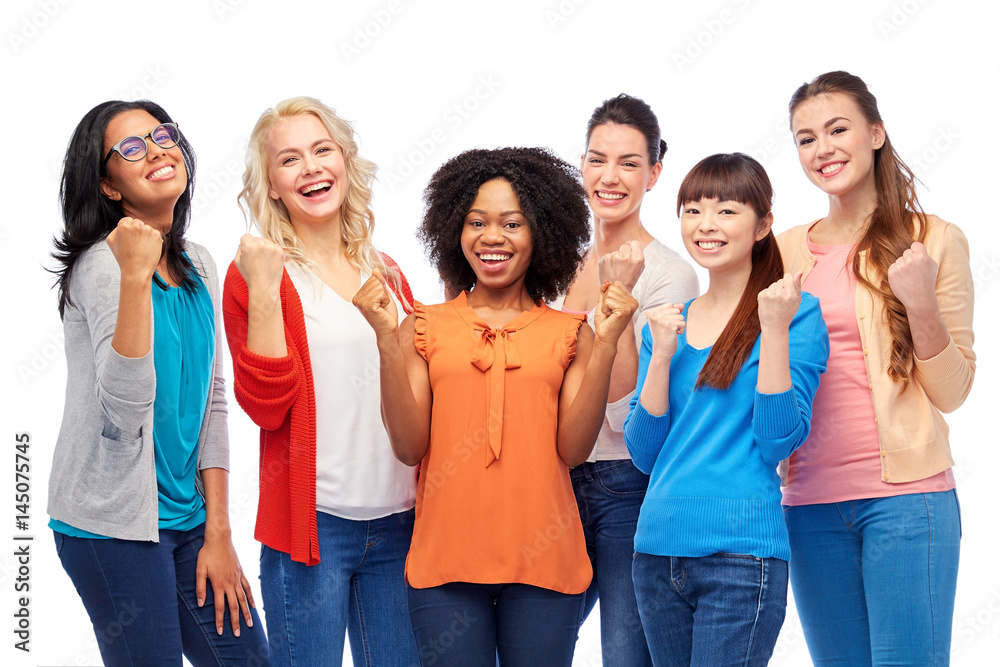 international group of happy smiling women international group of happy smiling women