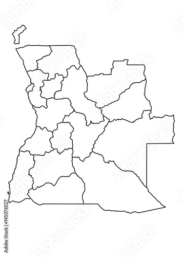 Angola border on a white background circuit