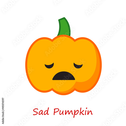 Banner Pumpkin Emotions. Vector illustration. 