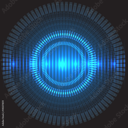 Abstract circle technology energy concept design background vector illustration.